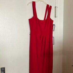 Red formal dress, by Eacape. Size 16, new never worn.